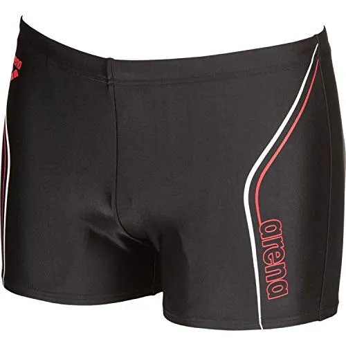 ARENA Herren Badehose Herren Badeshorts StraightLine, Black-Red-White, 5, 002560