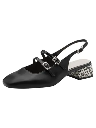 Tamaris Damen Sling Pump mit Blockabsatz, schwarz, 39 EU in schwarz von Tamaris