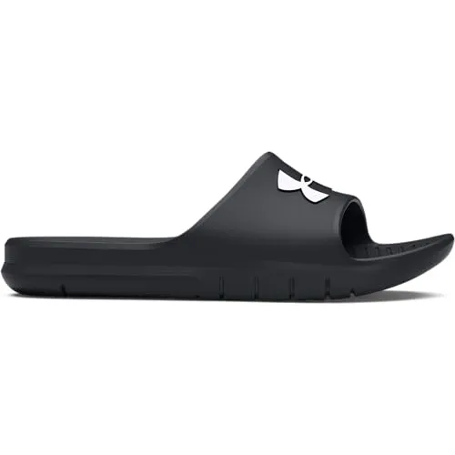 Under Armour Core PTH SL Slides - Schwarz/Weiß 9 - Unisex Slides aus schnell trocknendem EVA, ideal für Umkleide und Pool. Ergonomische Konstruktion für ultimativen Komfort und perfekte Passform.