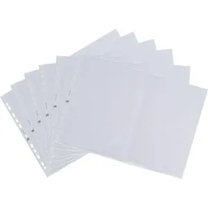 Oxford Prospekthüllen DIN A3 quer, 50 Stück - Umweltfreundliche Prospekthüllen aus 0,09 mm PP-Folien, oben offen und gefalzt für DIN A4, ideal für die sichere Ablage in Ordnern und Heftern.