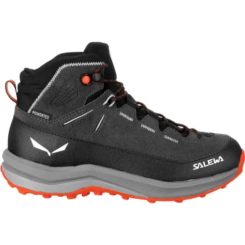 Salewa MTN Trainer 2 Mid PTX Kinder Wanderschuhe - Dunkel Grau - Größe 36 - Wanderschuhe für Kinder, wasserdicht und robust, ideal für Abenteuer in der Natur.