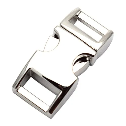 Schnallen für Paracord-Armbänder, 10 mm, konturiert, aus Metall, 5 Stück