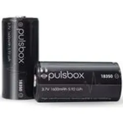 pulsbox 18350 | 18400 Li-Ion Akku 3,7V 1600mAh integrierte PCB-Schutzschaltung