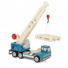 Small Foot Kranwagen mit Palette - Baukästen & Bausteine – Stabiler Kranwagen aus Holz mit 360-Grad-Drehfunktion, fördert die Hand-Augen-Koordination und Kreativität der Kinder, ideal für stundenlangen Spielspaß.