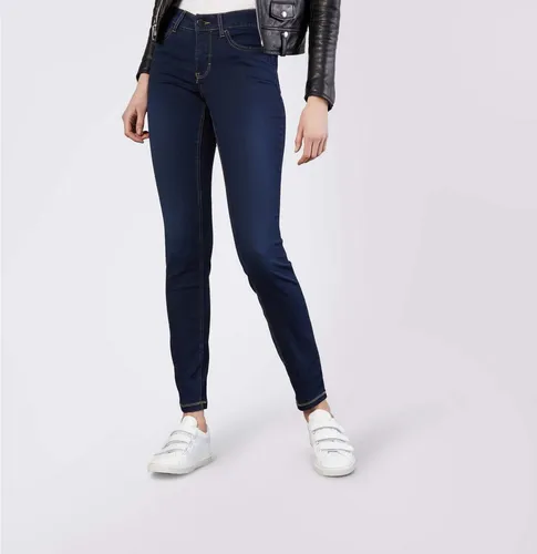 MAC Jeans Damen Dream Skinny - Dunkelblaue Skinny Fit Jeans - Moderne Skinny Fit Jeans mit etwas höherer Bundhöhe und bequemem Bund, ideal für einen lässigen Look.