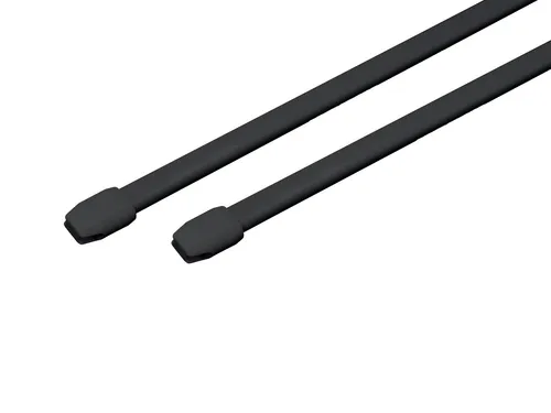 dekondo Gardinenstange Vitragestange, oval, ausziehbar, Metallstange mit Kunststoffenden, Fenstermontage, 2 Stück in weiß oder schwarz