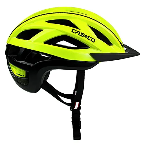 Casco Cuda 2 City Touren Fahrradhelm neongelb - Fahrradhelm für Unisex Erwachsene, mit einstellbarer Passform und optimalem Kopfschutz beim Radsport, ideal für Stadtfahrten.
