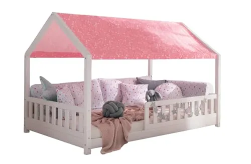 TiCAA Dachvorhang für Hausbett Kay 120 x 200 von TiCAA