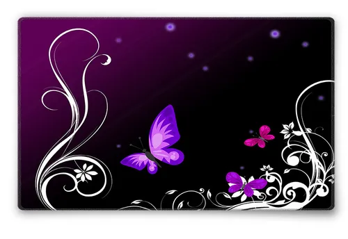 Mauspad 24 x 20 cm Gaming / Office Mousepad Silent Monsters Lila Schmetterling