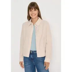 CECIL Teddy-Jacke mit Corddetails - teddy vanilla white XL - Funktionsjacke mit Knopfleiste und Corddetails, ideal für einen lässigen Look und optimalen Tragekomfort in der kühlen Jahreszeit.