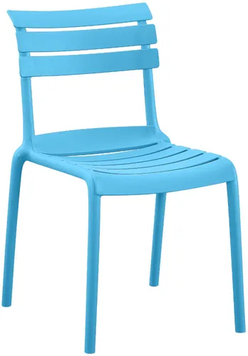 CLP Gartenstuhl Kebren stapelbar, wetterfest und UV-beständig, blau