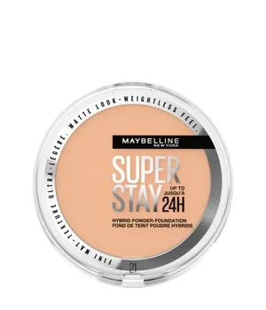 Maybelline Super Stay Hybrides Puder Foundation Kompaktpuder 9 g Nr. 21 – Langanhaltend & Mattierend - Erleben Sie das hybride Super Stay Puder von Maybelline, das Make-Up und Puder vereint. Für ein mattes Finish mit Airbrush Effekt, bis zu 24 Stunden Halt und hohe Deckkraft. Ideal für einen ebenmäßigen Look!