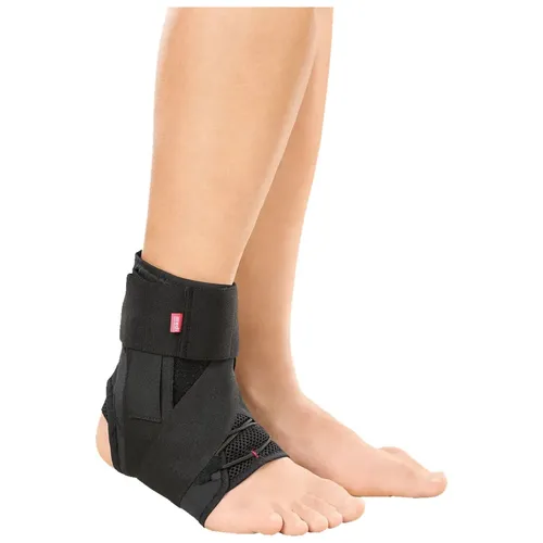 medi Ankle sport brace Sprunggelenkorthese - Fußbandagen mit individuell einstellbarer Stabilisierung, ideal zur Unterstützung des Sprunggelenks während der Rehabilitation und beim Sport. Enthält Therapiekonzept mit medi blox für effektive Übungen.