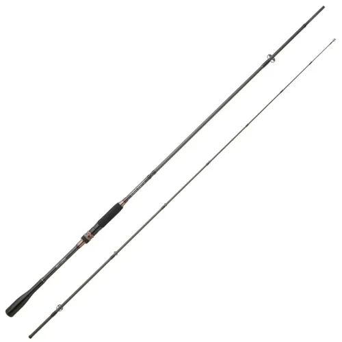 Hearty Rise Dark Soul Spin 2,25m - Spinnrute für Raubfische - Angelrute mit 2 Teilen, ideal für Flussbarsch, Forelle, Hecht und Zander. Leicht und robust mit einem Ködergewicht von 10-38 g für optimale Wurfperformance.