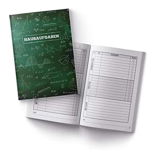 itenga Hausaufgabenheft Formeln Tafel DIN A5 96 Seiten Schulbedarf Meine Hausaufgaben für Gemeinschaftsschule Gymnasium