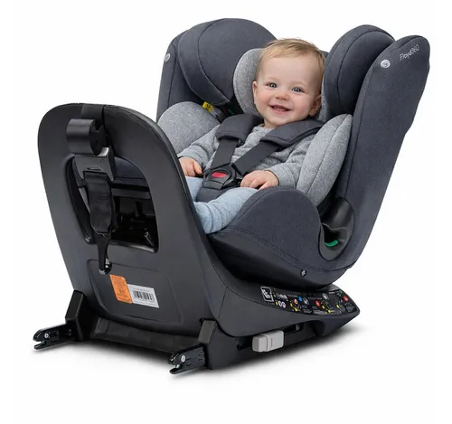 Osann Autokindersitz Floyd360 - 360° drehbar von Geburt bis 12 Jahre - Kindersitz mit 360° Drehfunktion und Top-Tether für einfaches Ein- und Aussteigen. Ideal von Geburt bis 150 cm Körpergröße, mit 11-fach höhenverstellbarer Kopfstütze.