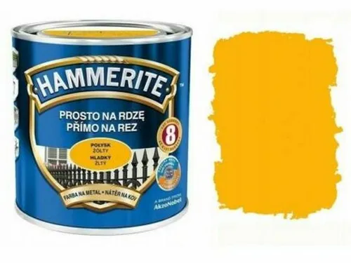 Hammerite Glänzend Metall-Schutzlack (RAL 1003) Gelb 250ml