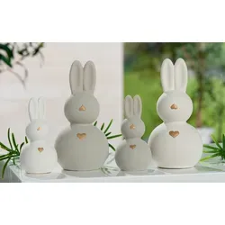 Dekofigur Hase Liebre Keramik grau 9cm
