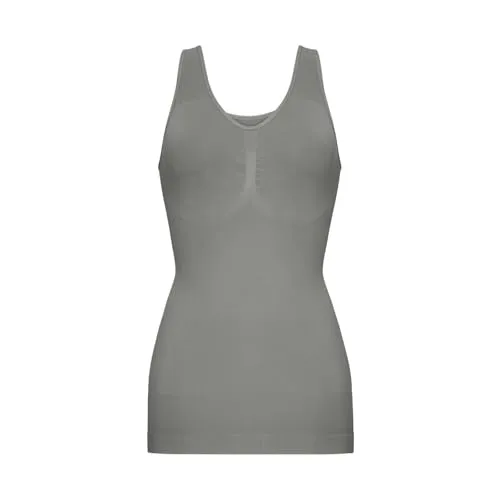 creamy fabrics Damen Figurformendes Shapewear Tanktop – Shaping Unterhemd mit starker Kompression für Bauch & Taille – Nahtloses Unterzieh-Top für glatte Silhouette & hohen Komfort – Beige 3XL