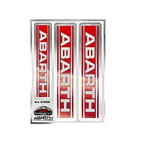 Produktbild Abarth Racing Sticker Kit 3 Logos, Chrom
