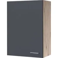 Flex Well Hängeschrank Tiago 60 cm - Basaltgrau Matt - Badezimmerschrank mit elegantem Design und flexiblem, reversiblen Türanschlag für individuelle Küchenplanung. Ideal für zusätzlichen Stauraum!
