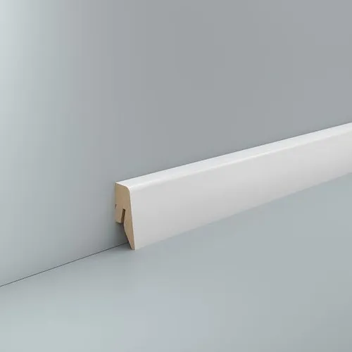 MDF Sockelleiste weiß 15x40 MDF foliert RAL 9016 Weiße Fußleiste Scheuerleiste