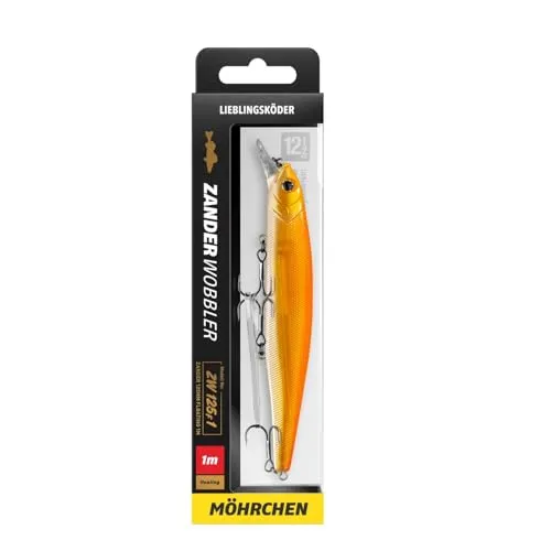 Lieblingsköder Zanderwobbler 125mm - Effektiver Wobbler für Zanderangeln - Lockmittel für Zander, 125mm und 20g, mit gezielter Tauchtiefe von 1m für optimale Fangergebnisse.