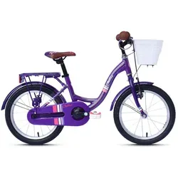 CHILLIZ Kinderrad 16 Zoll CHD.01 - Lila mit V-Brake - Leichtes und robustes 16 Zoll Kinderrad in Lila. Mit höhenverstellbarem Sattel und sicherem Bremssystem für unbeschwerten Fahrspaß. Ideal für Kinder ab 5 Jahren und eine Körpergröße von 116-121 cm.
