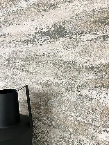 NEWROOM Tapete Grau Vliestapete Putzoptik - Modernes Design für Ihr Zuhause - Tapeten in Putzoptik, lichtbeständig und hochwaschbeständig. Inklusive gratis Tapezier-Ratgeber für ein perfektes Ergebnis.