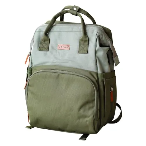 LIINI® Wickelrucksack Olive rPET – Nachhaltige 29L Wickeltasche