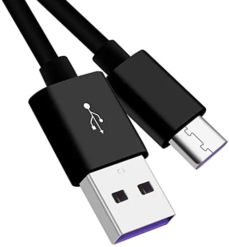 PremiumCord Schnellladekabel USB-C 2m, 5A, schnelles Laden und Datenübertragung für C-Geräte, schwarz