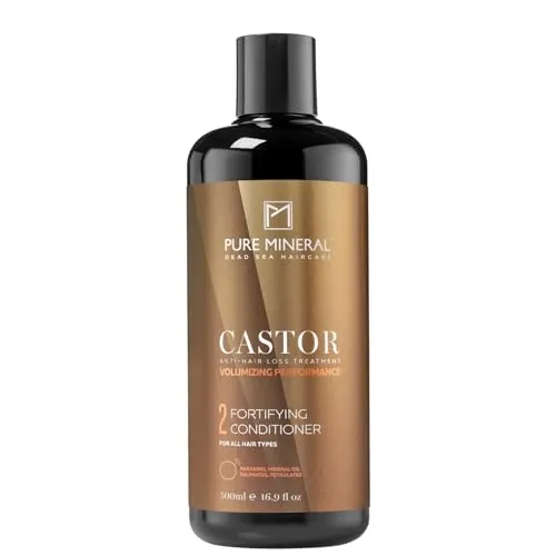 Pure Mineral - Rizinusöl-Conditioner - Reparierend und feuchtigkeitsspendend für schwaches Haar - Omega-9 - Ohne Sulfate, Parabene, Petrolate - 500ml