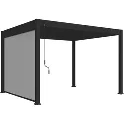 Weide Sonnenrollo anthrazit für Pergola - Hochwertiges Zubehör für Weide Pavillons, bietet stufenlos einstellbaren Sonnen- und Sichtschutz. Perfekt für komfortable Outdoor-Nutzung und einfache Montage mit nur einem Akkuschrauber.