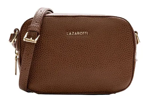 Lazarotti Bologna Leather Umhängetasche 19cm - Stilvolles Leder-Design in Braun - Umhängetaschen, elegante Lederumhängetasche mit praktischem Reißverschlussfach und stilvollem Design, ideal für den Alltag.