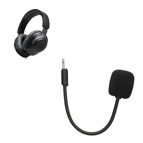 kwmobile Ersatz Kopfhörer Mikrofon kompatibel mit JBL Quantum 100 Headset - Gaming Headphones Mikrofon mit 3,5 mm Klinkenstecker - Schwarz