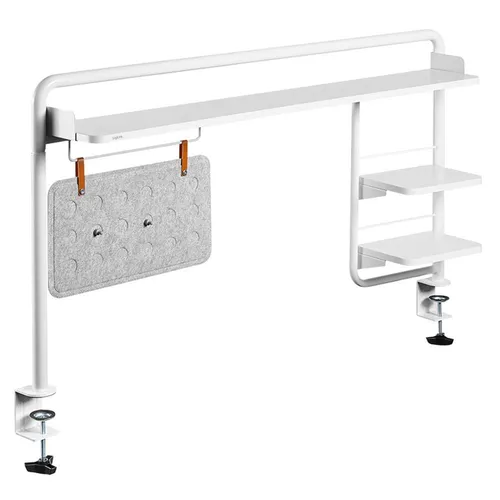 LogiLink Schreibtischablage zum Klemmen, 129,5 x 21,8 x 75,7 cm, weiß