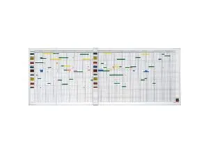 magnetoplan Aktivitäten- und Urlaubsplaner, 7-Tage-Woche - 60 Mitarbeiter - Präsentation: Hochwertiger Urlaubs- und Aktivitätenplaner für 60 Mitarbeiter, ideal für die langfristige Planung von Terminen, Projekten und Personal über ein ganzes Jahr.