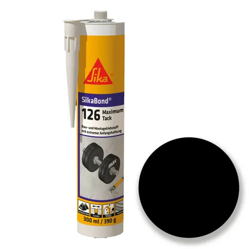 Montageklebstoff SikaBond Maximum Tack Schwarz Kartusche mit 300 ml KP