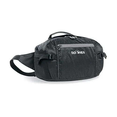 Tatonka Bauchtasche Hip Bag M - Große Hüfttasche mit Reißverschlussfach, elastischer Seitentasche und Einer Fronttasche mit Schlüsselhalter (Black)