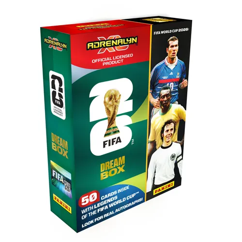 Panini Adrenalyn XL FIFA World Cup 2026™ | Dream Box - Sammelkarten-Edition zur FIFA-Weltmeisterschaft 2026 von Panini. Entdecken Sie die limitierte Dream Box für Sammler und Fans!