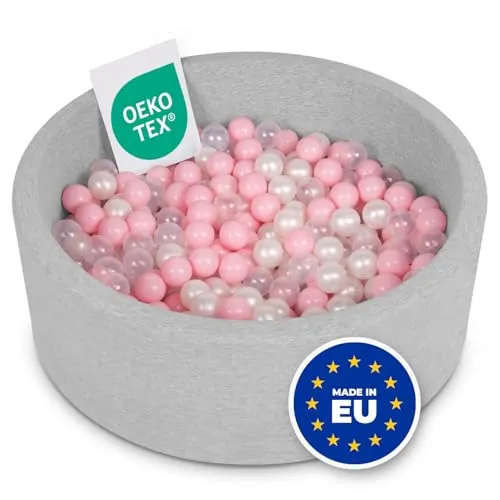 Selonis Bällebad Kinder 90x30cm Bällepool für Baby 200 Bälle Enthalten