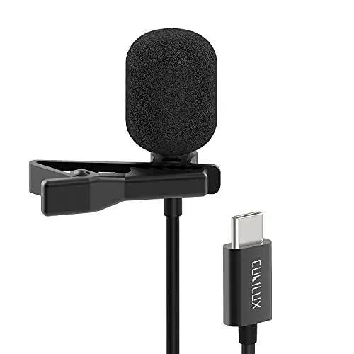 Cubilux USB C Lavalier Mikrofon unidirektional, Type C Ansteckmikrofon