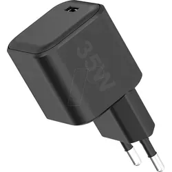 FONTASTIC 264603 - USB-Ladegerät, 35W, 1xUSB-C (PD), GaN, schwarz