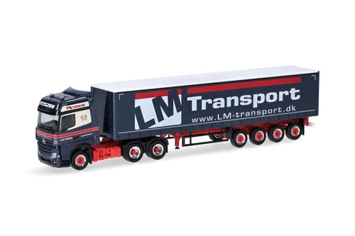 Herpa 316330 MB Actros 11 Bigspace LM Transport Leif Möller mit Stapler 1:87 NEU