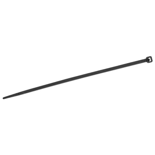 WETEC Kabelbinder, schwarz, UV-beständig, 360 x 7,5 mm KB 4-100-X (Kabelband Befestigungsbinder Montageband Montagebinder Straps Strapse Kunststoffkabelbinder) (Pack à 100 Stück)