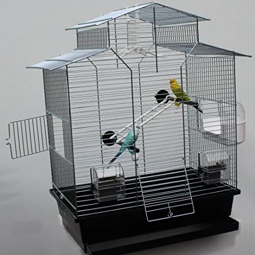 XXL-Heimtiercenter Vogelkäfig IZA 2 II - Vogelkäfig für Wellensittiche und Exoten, 60 cm groß, bietet viel Platz und eine optimale Lebensumgebung für Ihre gefiederten Freunde.
