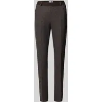 Raphaela By Brax Slim Fit Stoffhose mit Bügelfalten Modell 'Lillyth' in Schoko, Größe 36