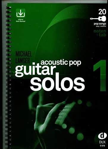 Acoustic Pop Guitar Michael Langer Schule Songbook Solos - Lernkurs für Akustikgitarre, ideal für Anfänger mit einer Serie von acht Büchern, die die Grundlagen der Popmusik vermitteln.