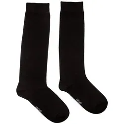 WERI SPEZIALS Strumpfhersteller GmbH Kniestrümpfe Damen Kniestrümpfe >>Einfarbig: Neutrale<< weiche Baumwolle schwarz 39-42