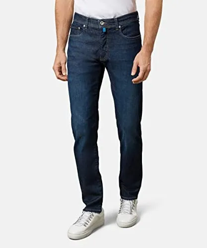 Produktbild Pierre Cardin Herren 5-Pocket Lyon Tapered Jeans, Dark Blue Used Buffies